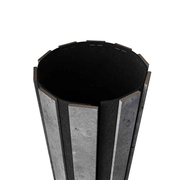 Акустическая панель гибкая Artiva Flex (1200мм) Бетон (черный войлок) 40x6мм